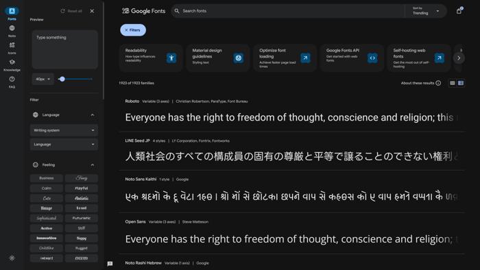 Google Fonts