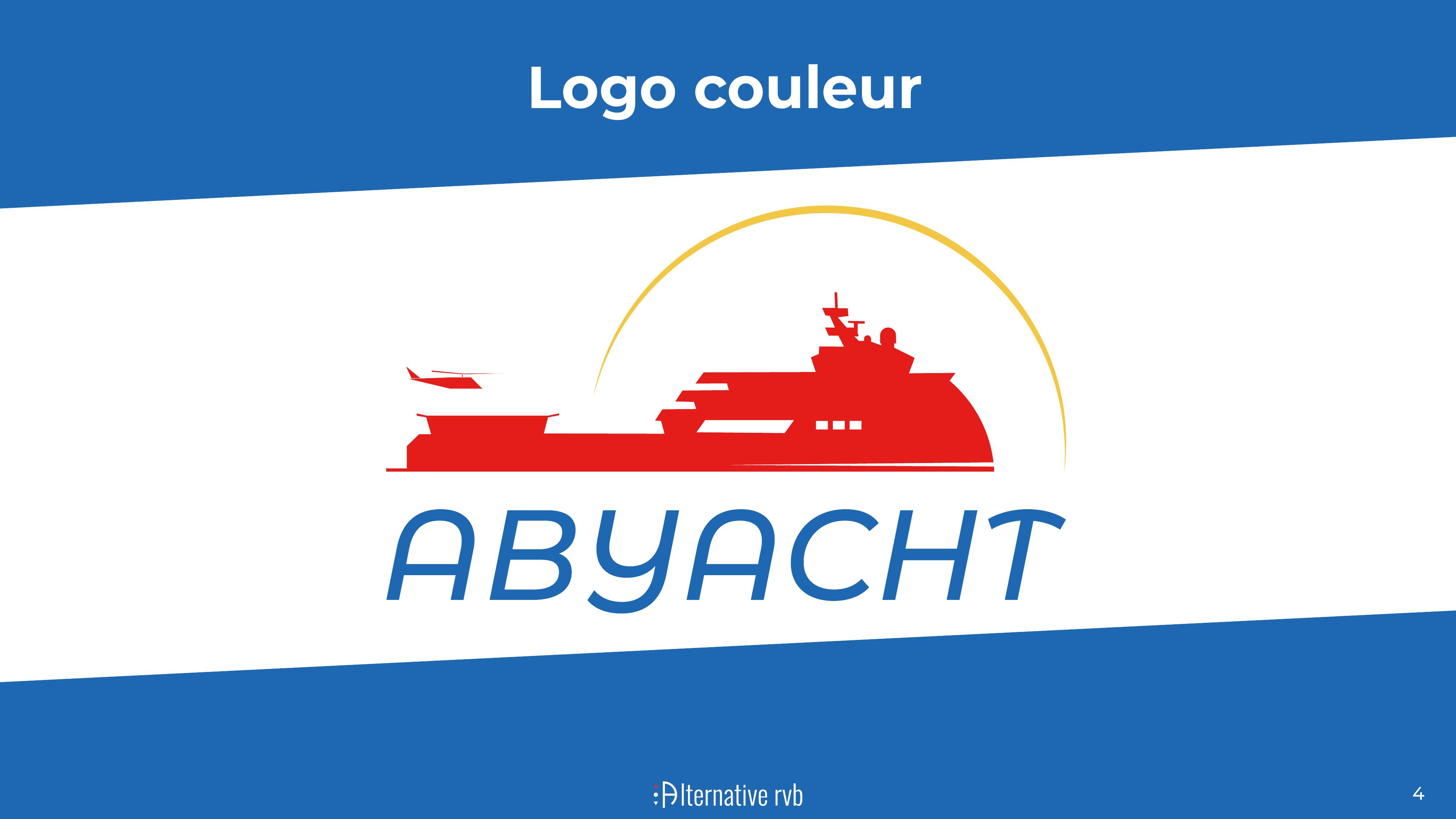 Palette de couleurs de la charte graphique Abyacht