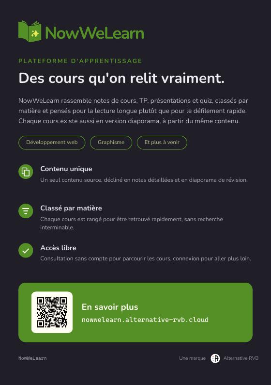 Flyer de présentation NowWeLearn