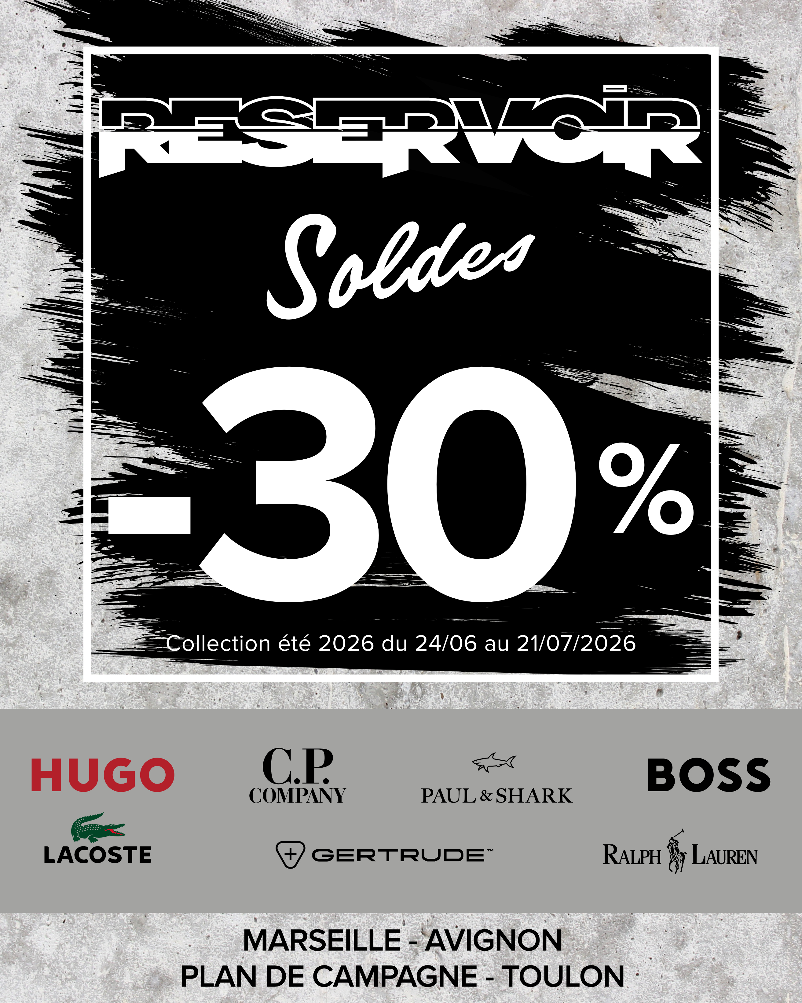 Visuel soldes Reservoir Store